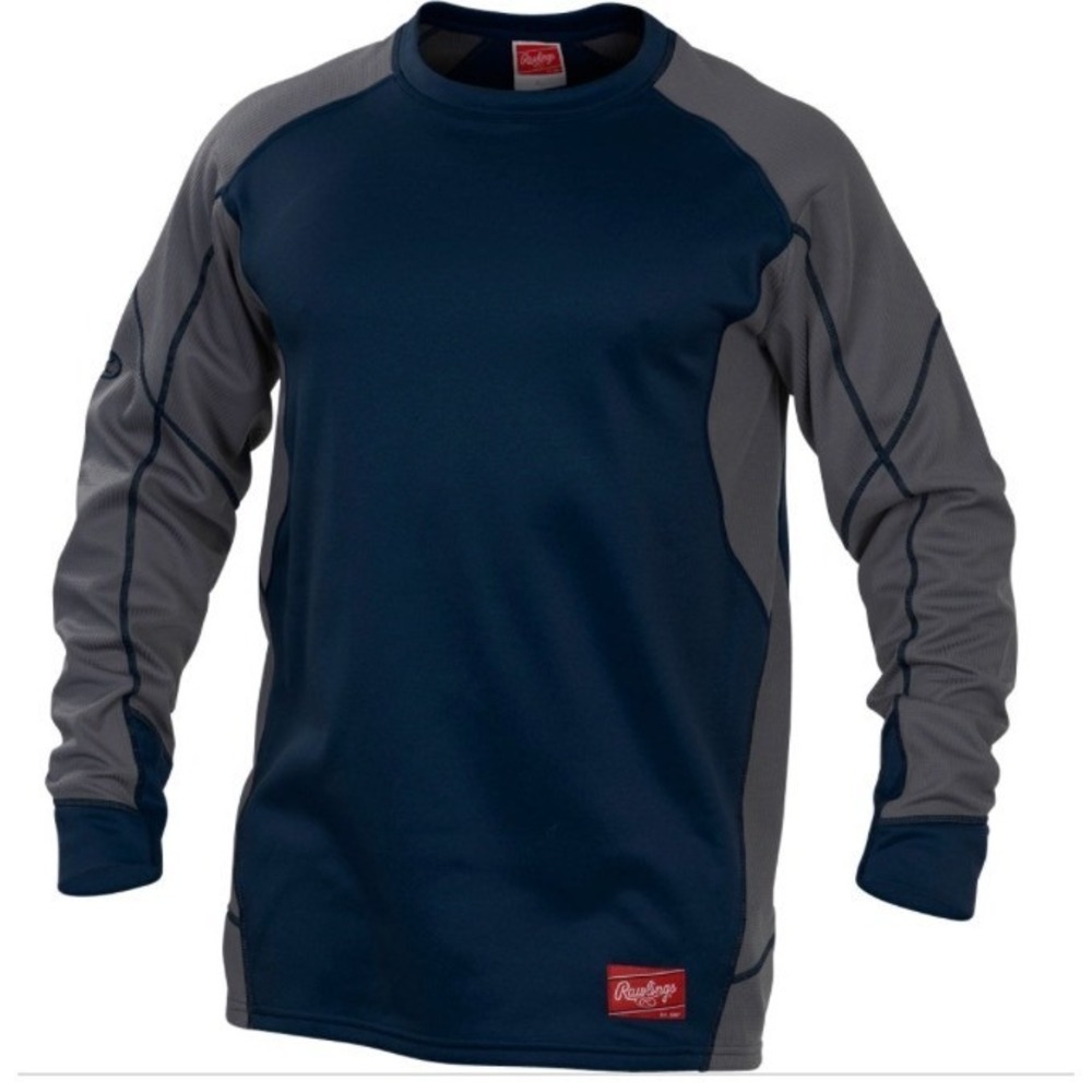 Rawlings Performance Fleece Pullover Mens Medium Navy Grey NEW UDFP4-N-89